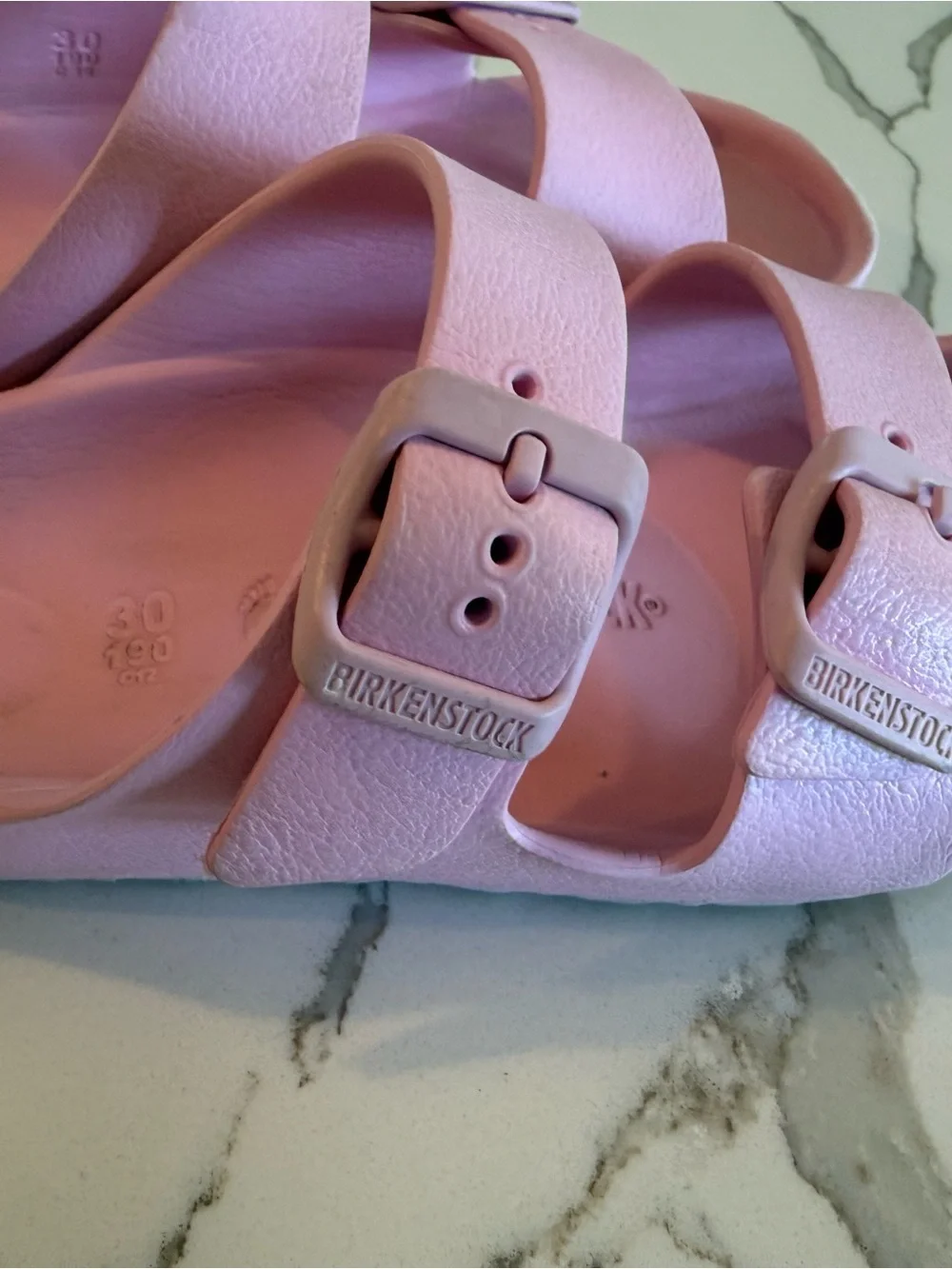 Birkenstock Kids Pink Double-Buckle Slide Sandals